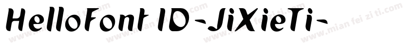 HelloFont ID-JiXieTi字体转换